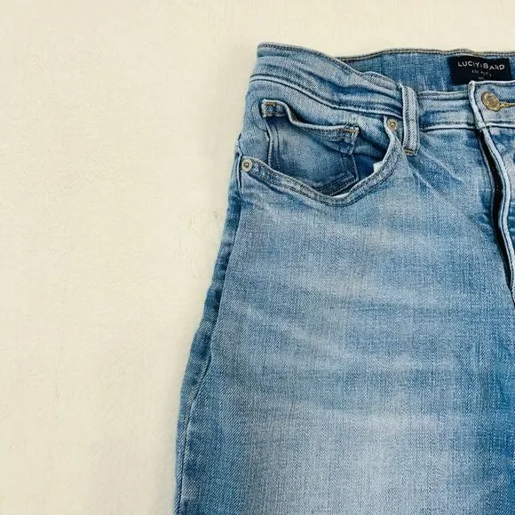 Lucky Brand Straight Ankle Crop Jeans 8/29 Mid Rise Dark Wash Denim - Picture 4 of 16